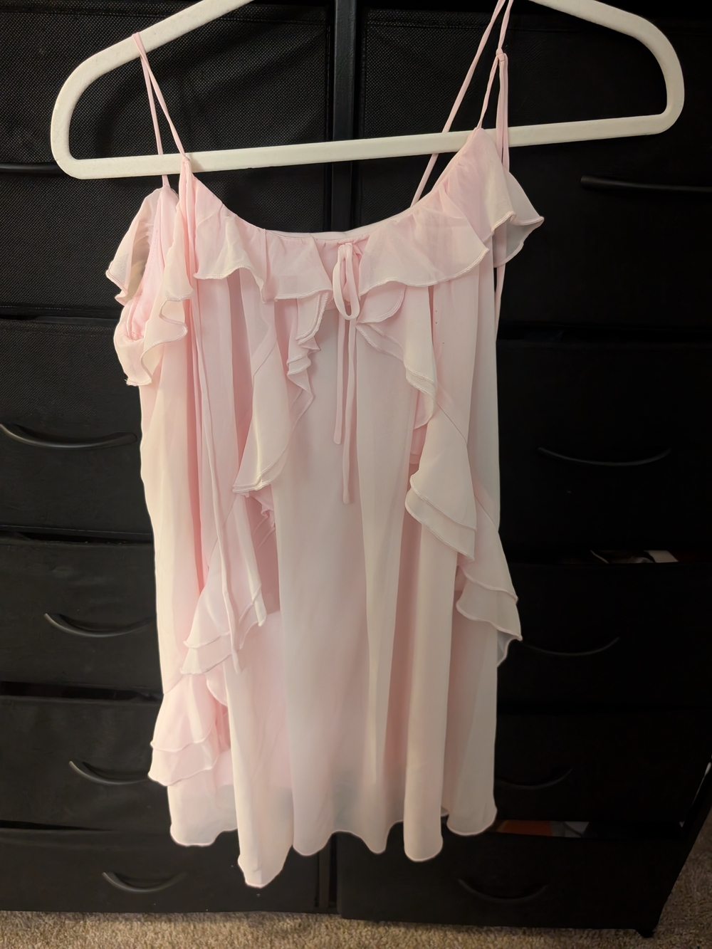 Light Pink Ruffle Spaghetti-Strap Women's Baby Dress